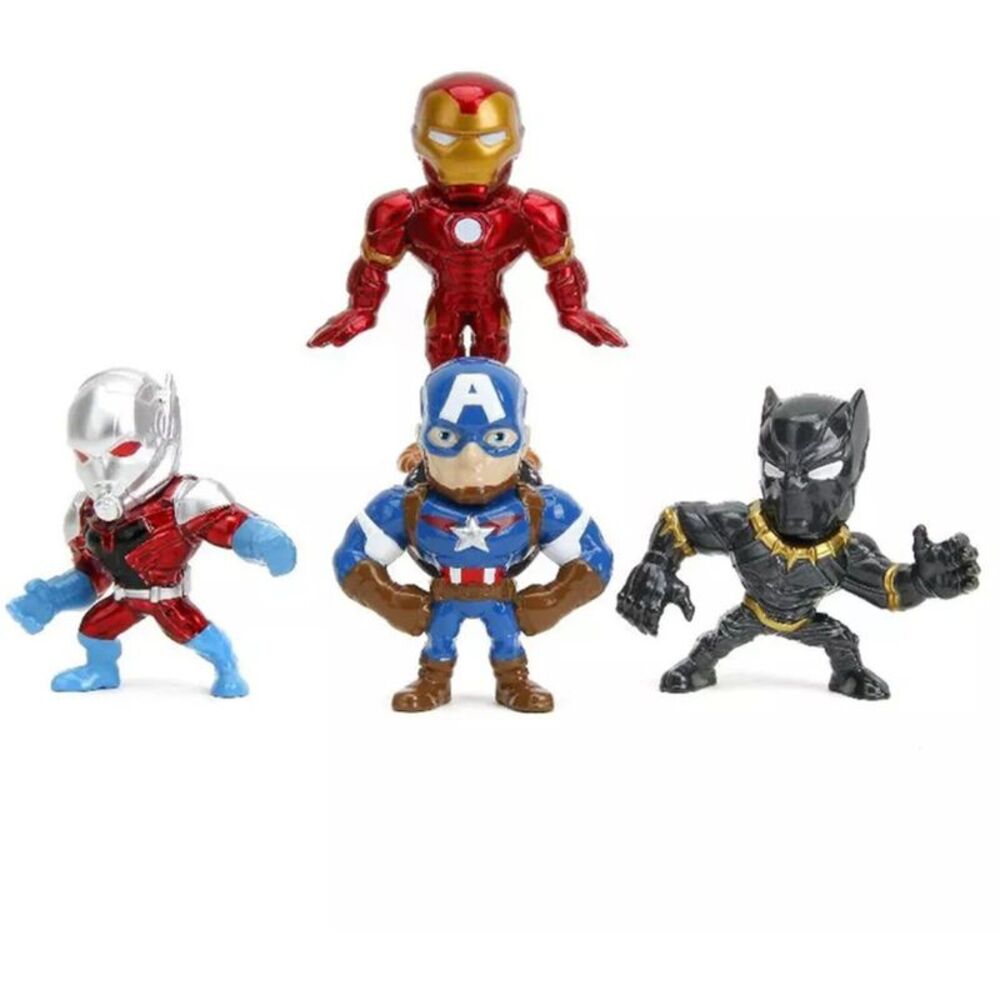 Jada Toys - 2.5" Marvel 4 Pack(Iron Man, Captain America, Ant Man, Black